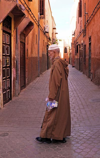 Man in the street of the city of Fez