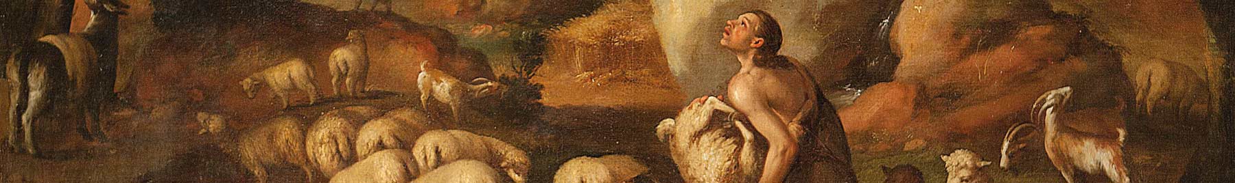 Detail from Mateo Orozco, Cain and Abel, oil painting, 1652