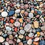 colored pebbles on a beach