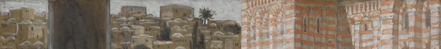 painting of buildings in Jerusalem