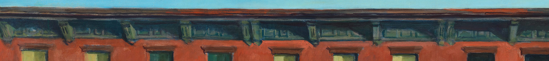 painting of the roof of row houses