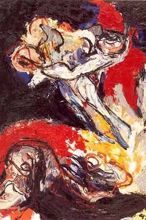 The painting Hiroshima Child by Karel Appel.