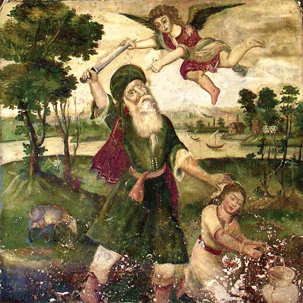 The Sacrifice of Ishmael, eighteenth-century fresco in the Haft Tanan Museum, Shiraz, Iran