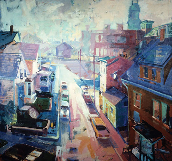 painting of a street
