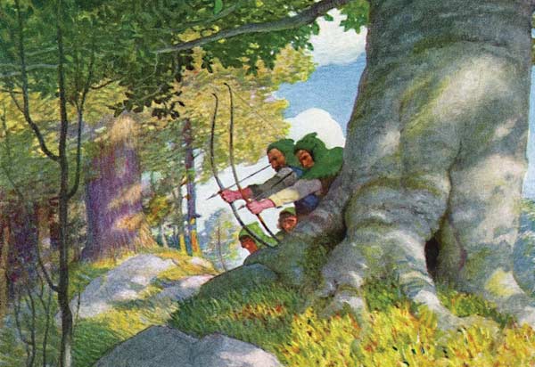 N. C. Wyeth, details of illustrations for Paul Creswick’s Robin Hood