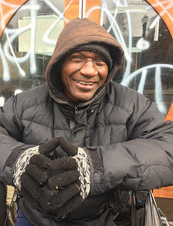 Smiley, a homeless man in Portland