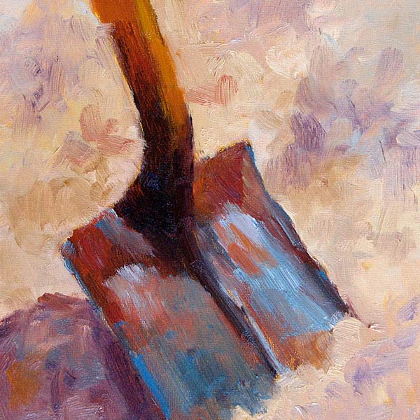 painting of a flat spade