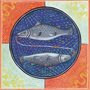 Symbolic artwork of two fish by Sankha Banerjee, from the graphic novel By Water