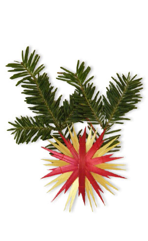 red and yellow straw star