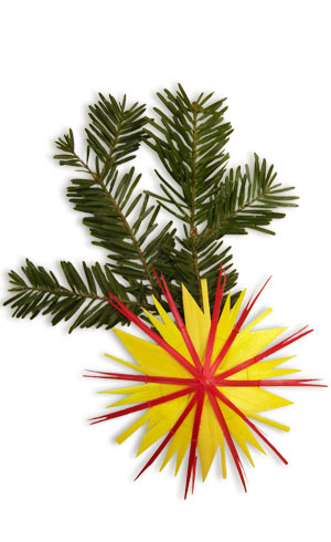 yellow and red straw star