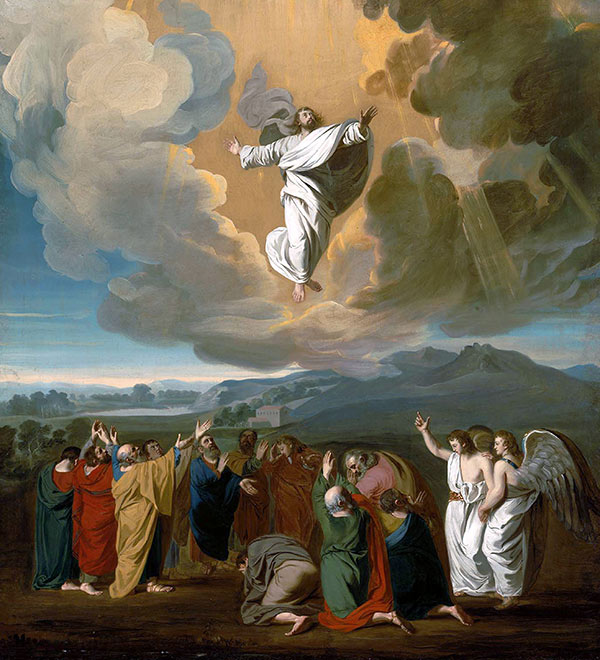 painting of Jesus ascending to Heaven