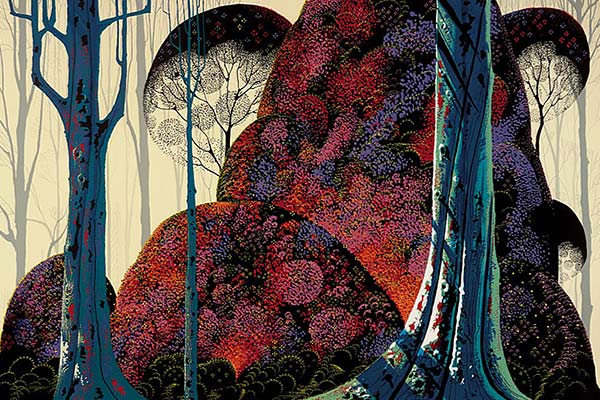 painting of a jewel forest