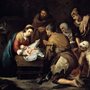 shepherds adoring Jesus in the manger