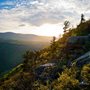 sun rising over the Catskill mountains