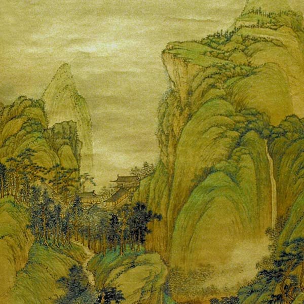 illustration of mountains in China