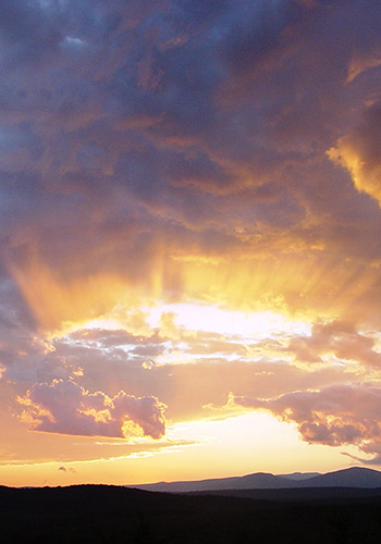 sunrise over mountains