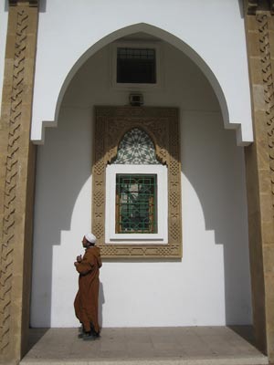 Moroccan an in mosque doorway