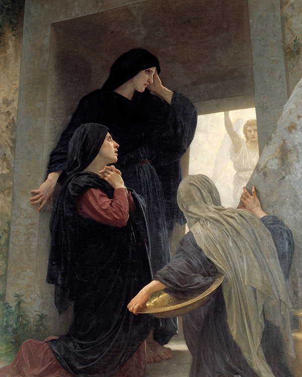 painting of three women at the tomb of Jesus