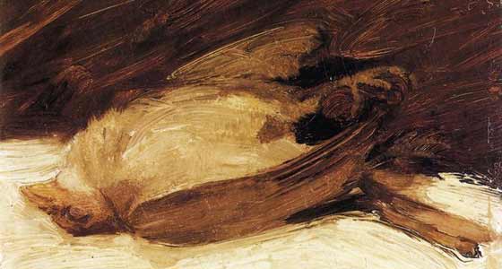 Franz Marc, <em>The Dead Sparrow</em> (detail)