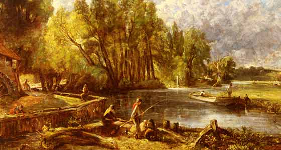 John Constable, <em>The Young Waltonians</em> (detail)