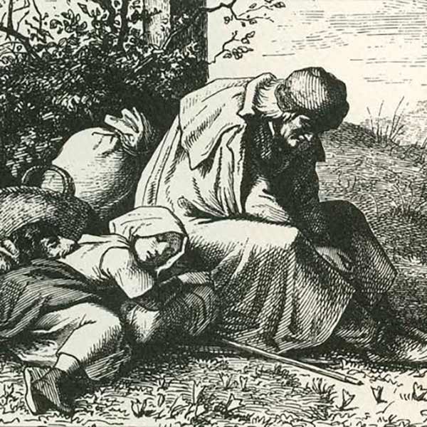 Detail from an engraving of Jakob and Katharina Hutter