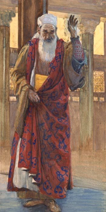 a watercolor of the prophet Isaiah painted by James Tissot