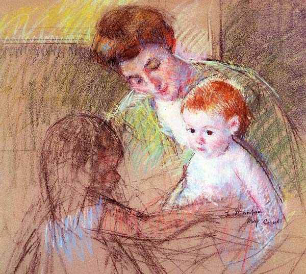 Mary Cassatt, Mother And Daughter Looking At The Baby