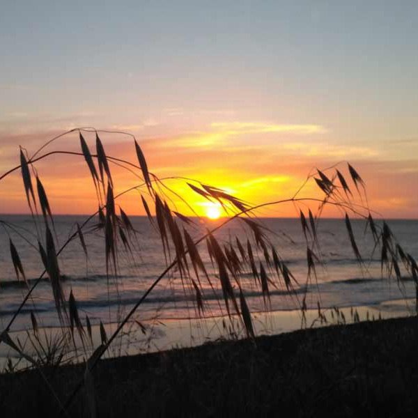 Sunset from a Punta del Este, Uruguay, beach 