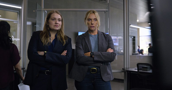 Merritt Wever and Toni Collette who star as the detectives in Unbelievable, a Netflix series 