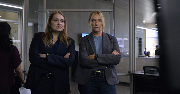 Merritt Wever and Toni Collette who star as the detectives in Unbelievable, a Netflix series 