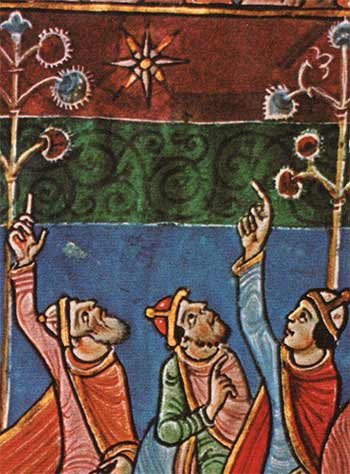 The Journey of the Magi, Alexis Master, from the Psalter of St Albans, c. 1130