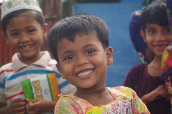 Children in the Rohingya refugee camp