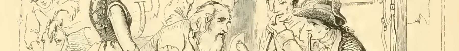 Rip Van Winkle Telling His Fabulous Story, an etching