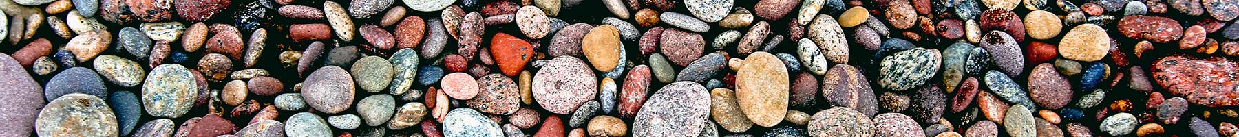 colored pebbles on a beach