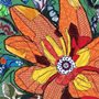 fabric collage of tiger lilies