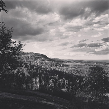 clouds over a mountain