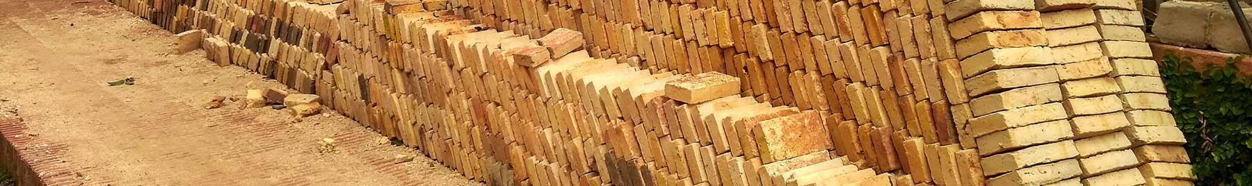 bricks stacked and waiting