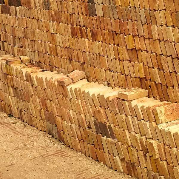 bricks stacked and waiting for use