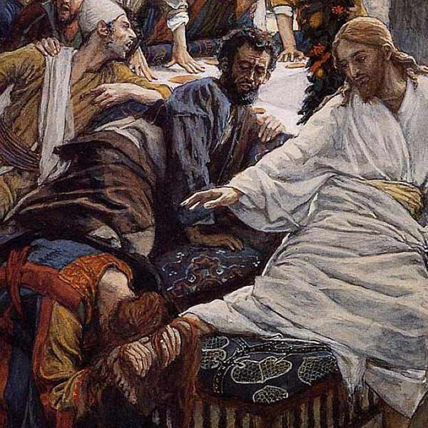 detail of Mary Magdalene's Box of Very Precious Ointment James Tissot