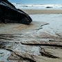 sand washing down a beach