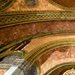 green and golden tiles on a cathedral ceiling