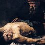 The Good Samaritan, Theodule Ribot, oil painting, detail