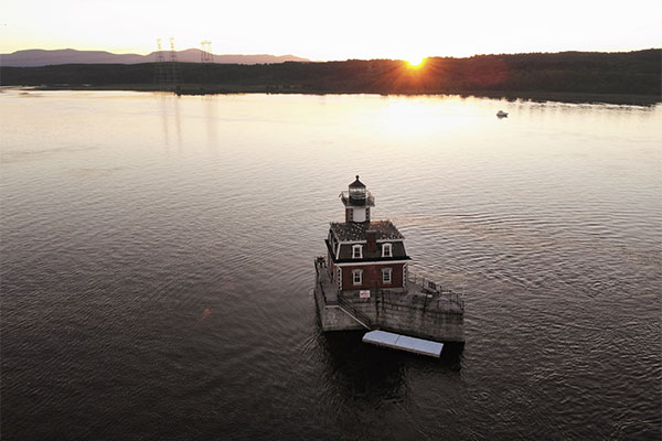 the Hudson-Athens lighthouse on the Hudson River