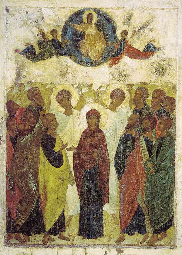 a painting of the Ascension of Jesus