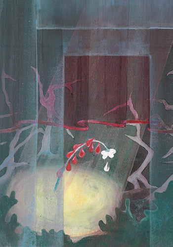 abstract painting of thorns