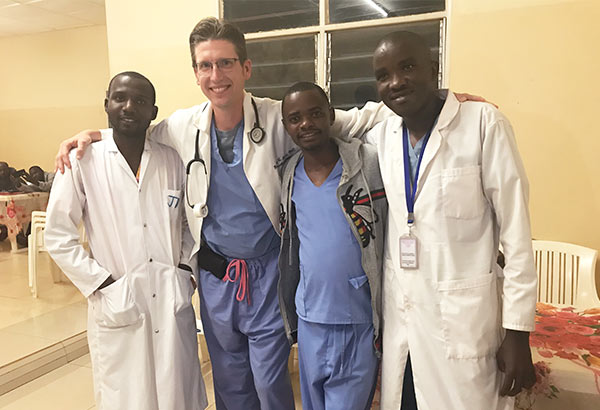 team of doctors in a hospital in Burundi