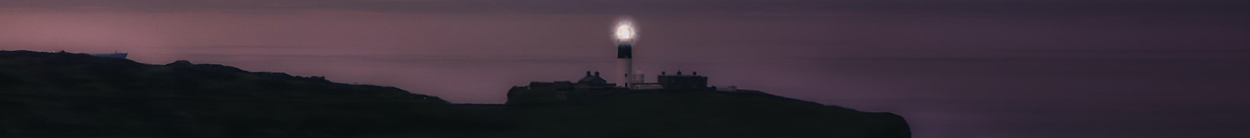 a silhouette of a lighthouse 