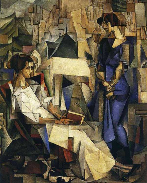 Portrait of two women by Diego Rivera