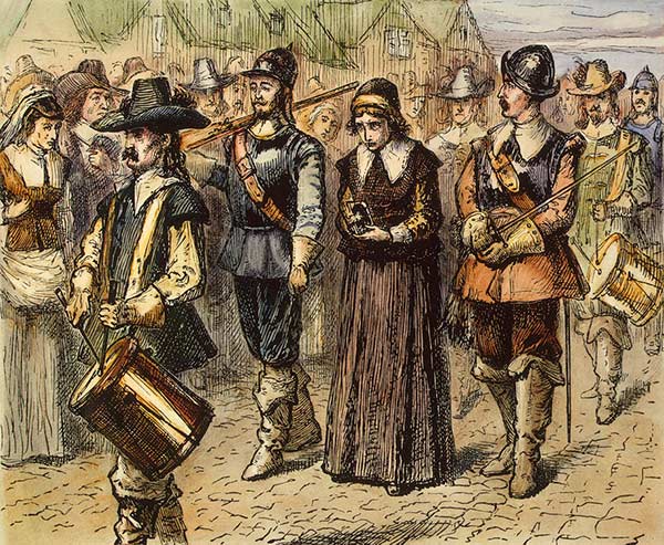 Mary Dyer, a Quaker, being led to her execution on June 1, 1660.