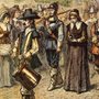Mary Dyer, a Quaker, being led to her execution on June 1, 1660.
